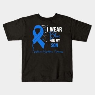 Angelman Syndrome Awareness I Wear Blue for My Son Kids T-Shirt